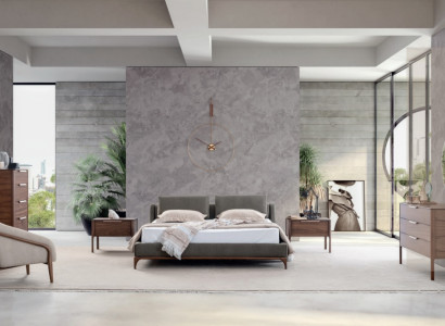 Schlafzimmer Komplett Set Bett 2x Nachttische Kommode Schrank Modern